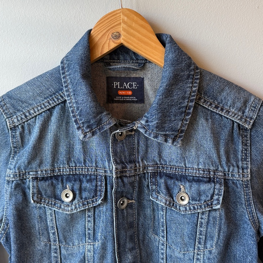 Child’s Place Girls Dark Wash Jean Denim Jacket - Picture 2 of 6